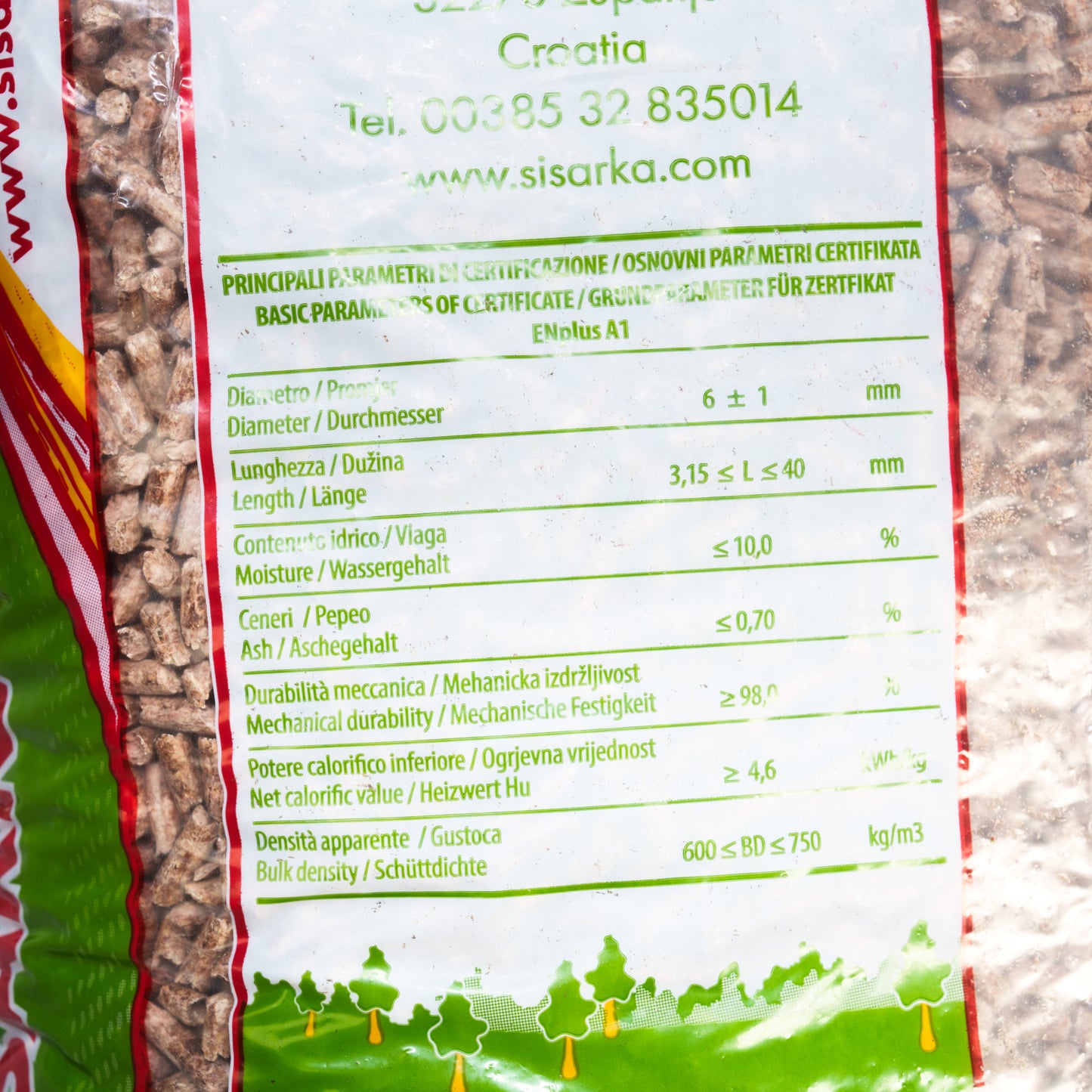 Hartholz – Pellets (1.050 kg netto) 70 Säcke á 15 kg.